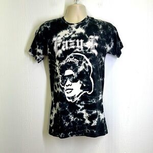 Easy - E - Grey & White Tye Dye East - E Graphic Short Sleeve Soft T Size Small